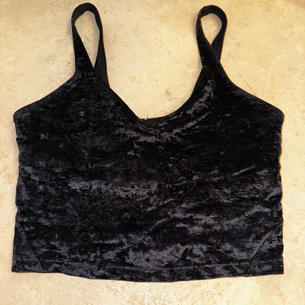 Lululemon Align Tank in Black Velour size 8